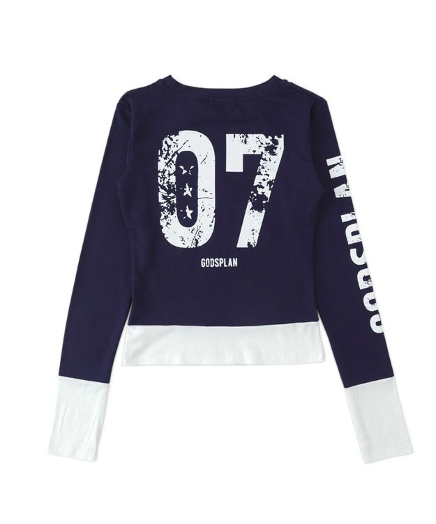 WEGO ナンハリングーレイヤードトップス ネイビー