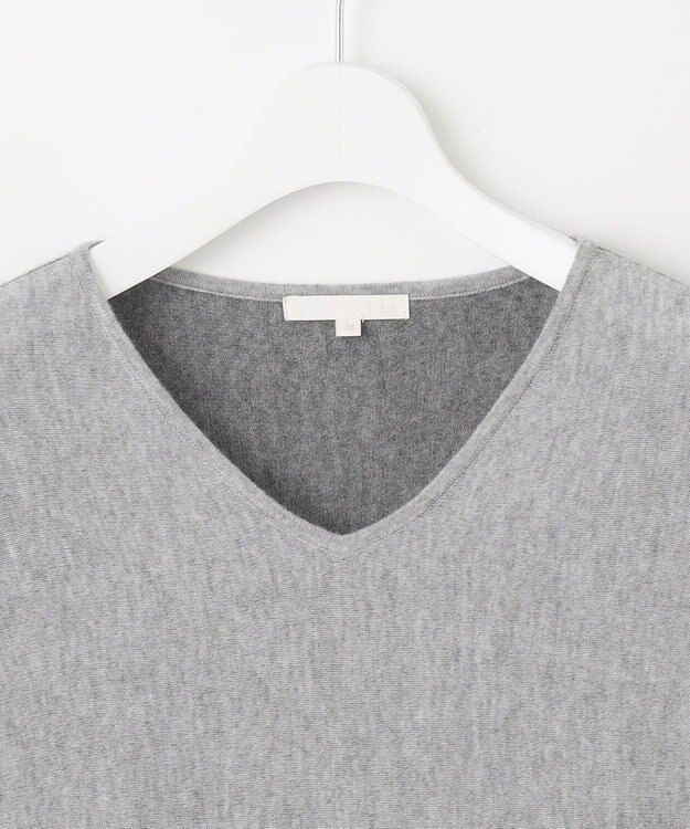 自由区 L 【カタログ掲載】ファインウールカシミヤドルマンシルエット ニット グレー系