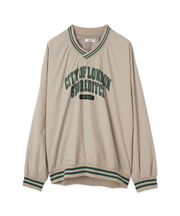 WEGO ナイロンカレッジプルオーバー ベージュ