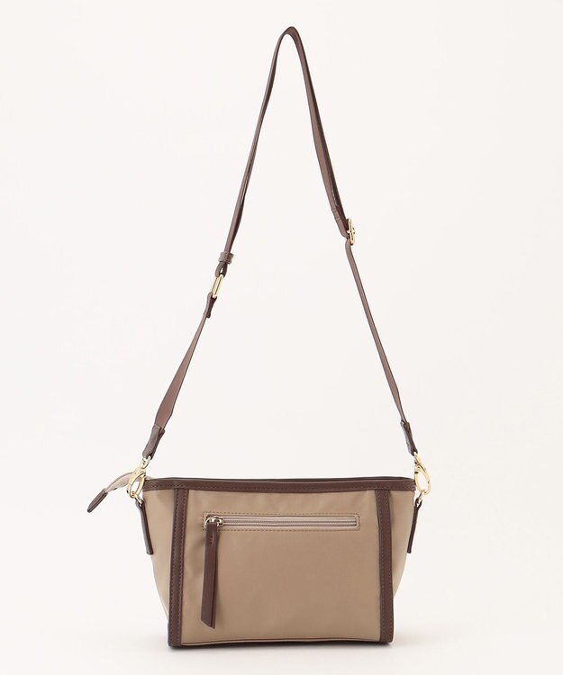 LA BAGAGERIE 【MONICA】ナイロンコンビショルダーバッグ チャコールグレー