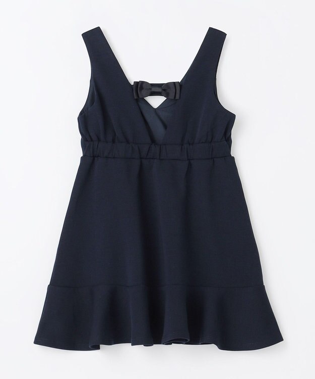 組曲 KIDS 【110-140㎝】ダンボールニット ジャンスカ ネイビー系