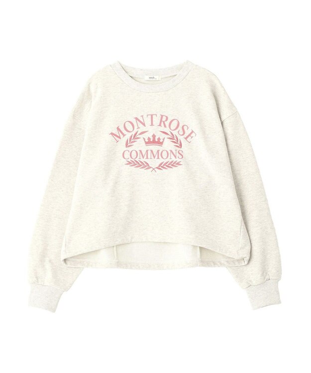 earth music&ecology 【裏毛】アソートロゴウラケドロストプルオーバー Oatmeal