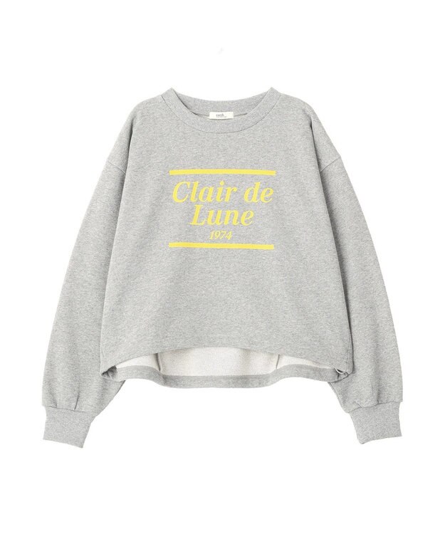 earth music&ecology 【裏毛】アソートロゴウラケドロストプルオーバー Gray Mixture