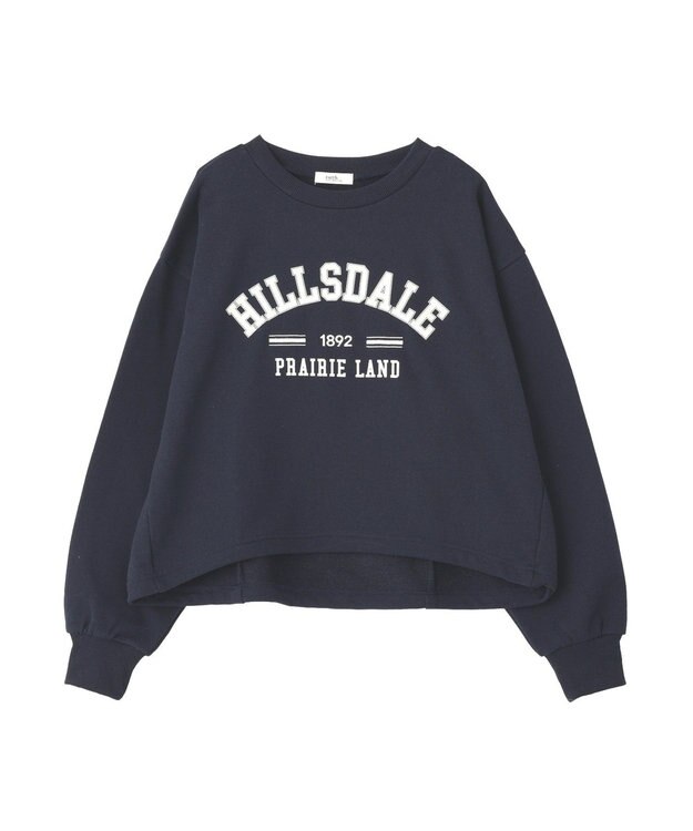 earth music&ecology 【裏毛】アソートロゴウラケドロストプルオーバー Navy