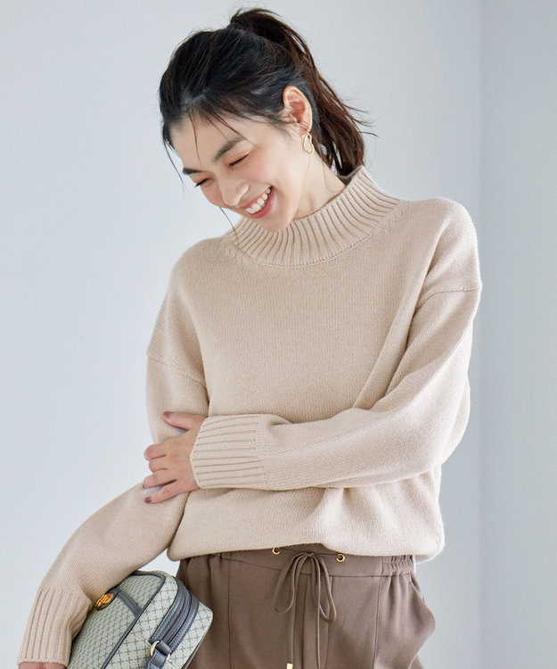 ANY 【6色展開】ラムウールハイネックニット アイボリー