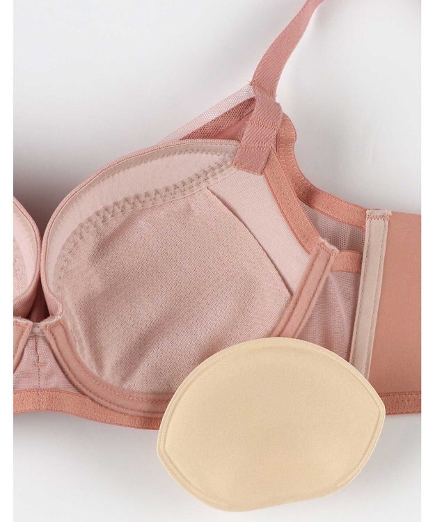 une nana cool 【脇高で背中スムージングブラジャー】さあわたし シンプル コーラル