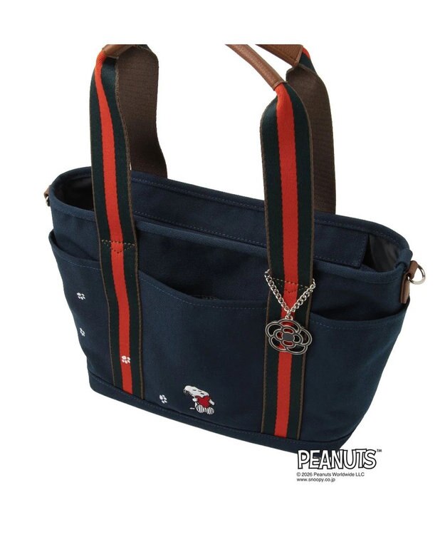 CLATHAS SNOOPYキャンパス ２wayトートバッグ（大） ネイビー
