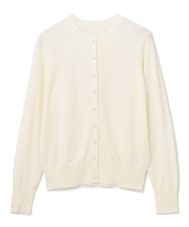 GRACE CONTINENTAL クルーニットカーディガン ホワイト