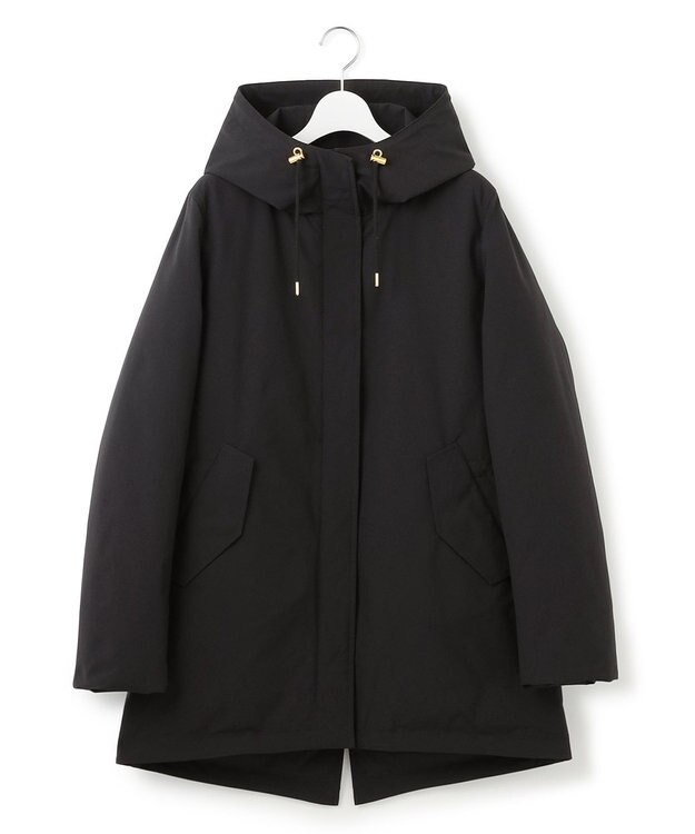 23区 L 【一部店舗限定/滝沢眞規子さん着用/撥水加工】ミリタリー フーデット ダウンコート ブラック系