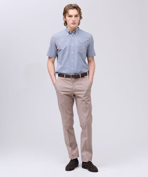 J.PRESS MEN 新色追加【 高通気性 / 軽量 / ノンアイロン / 撥水】【BEAT HEAT SYSTEM】半袖シャツ / B.D. ネイビー系3