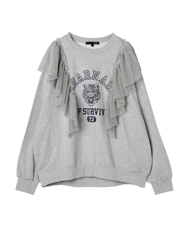 Green Parks ・ＳＵＧＡＲ　ＳＰＯＯＮ　タイガーｐｔラッフルスウェット Gray Mixture