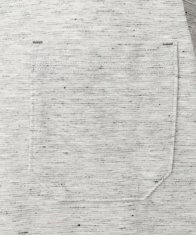 JOSEPH ABBOUD MOUNTAIN 【SPACE】リネンプレーティング天竺 ポケTシャツ ライトグレー系