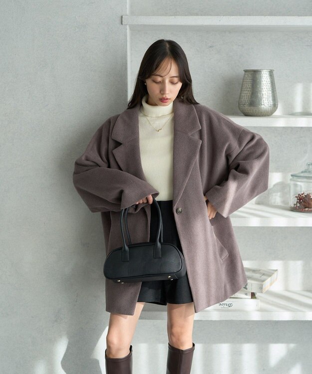 earth music&ecology オーバーテーラードジャケット　シャギー Dark Brown