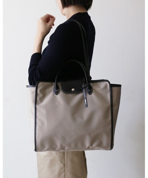 MORROW by thank 新色追加！【A4サイズ収納可/軽量】NYC BAG 2way バッグ ベージュXブラック