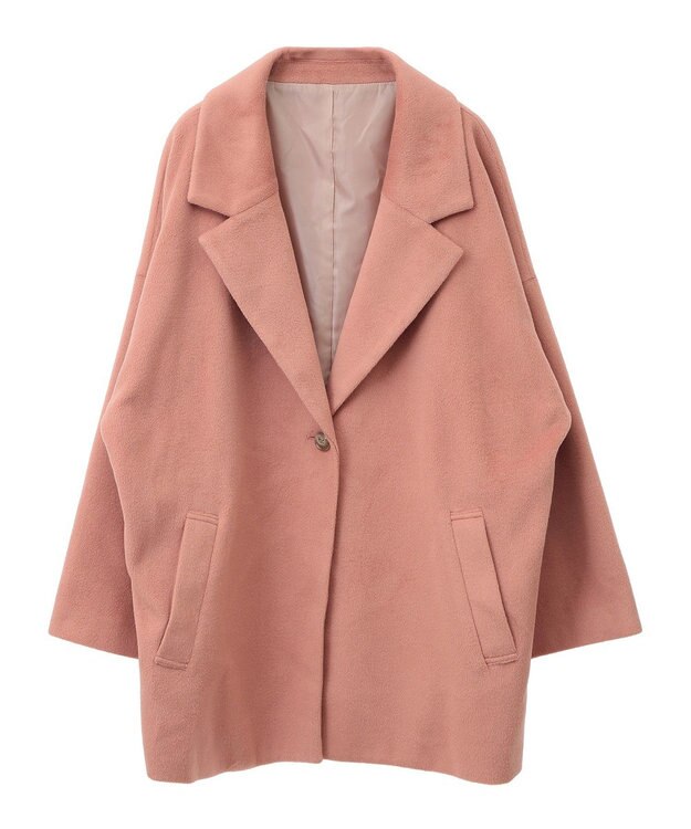 earth music&ecology オーバーテーラードジャケット　シャギー Pink