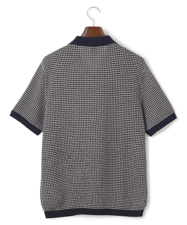 J.PRESS MEN 【HTBRID LINEN】スキッパーニット ポロシャツ ネイビー系1