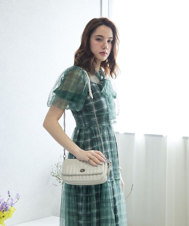 style code 【MERCURYDUO/マーキュリーデュオ】ストライプキルティング　フラップショルダーバッグ アイボリー