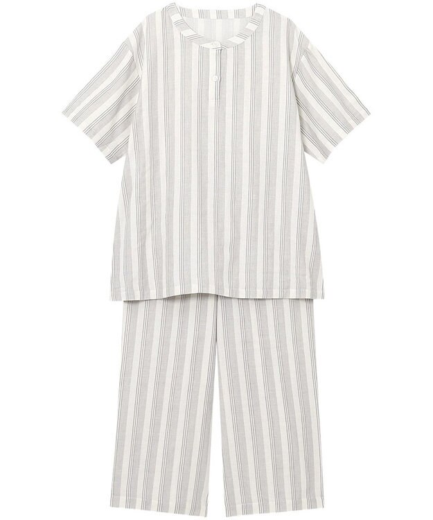 ワコール／睡眠科学 パジャマ 5分袖 半袖 8分丈 綿100%(本体) レディース YDT146 睡眠科学／ワコール アイボリー