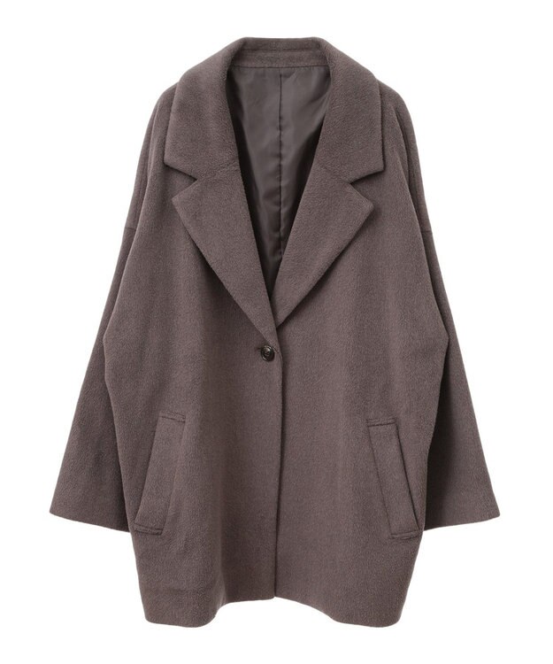 earth music&ecology オーバーテーラードジャケット　シャギー Dark Brown