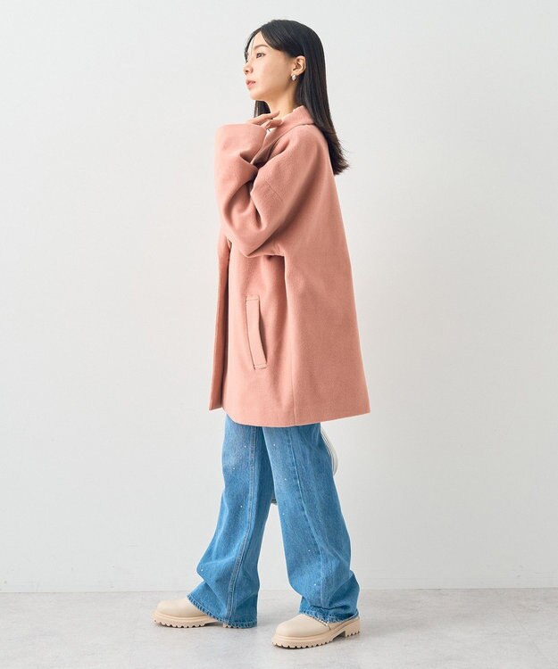 earth music&ecology オーバーテーラードジャケット　シャギー Pink