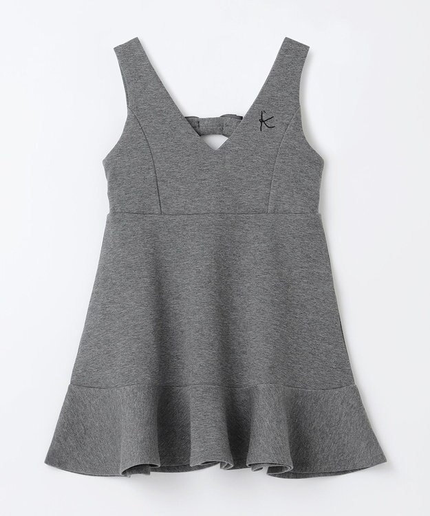 組曲 KIDS 【110-140㎝】ダンボールニット ジャンスカ グレー系