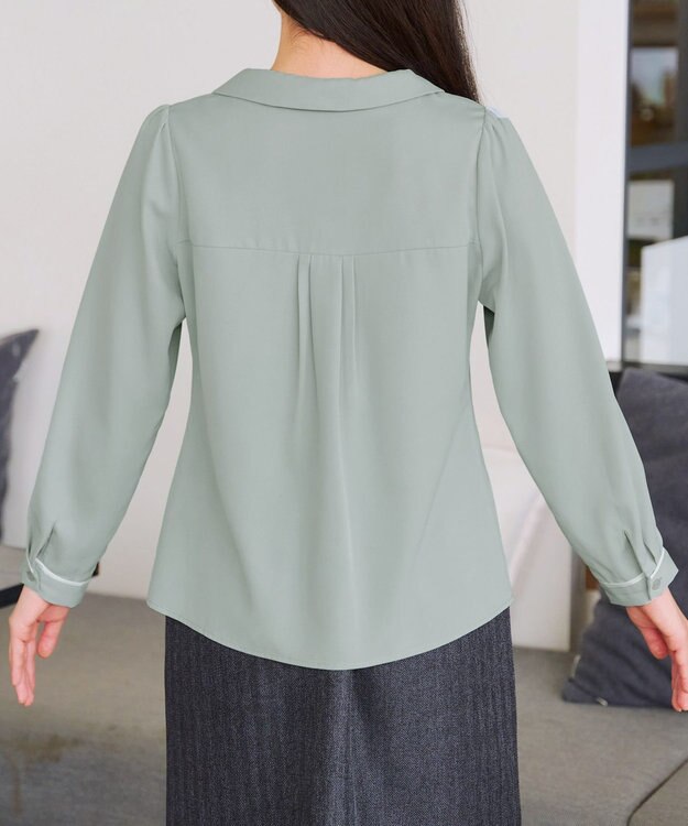 Tiaclasse レイヤードカラーブラウス ミント