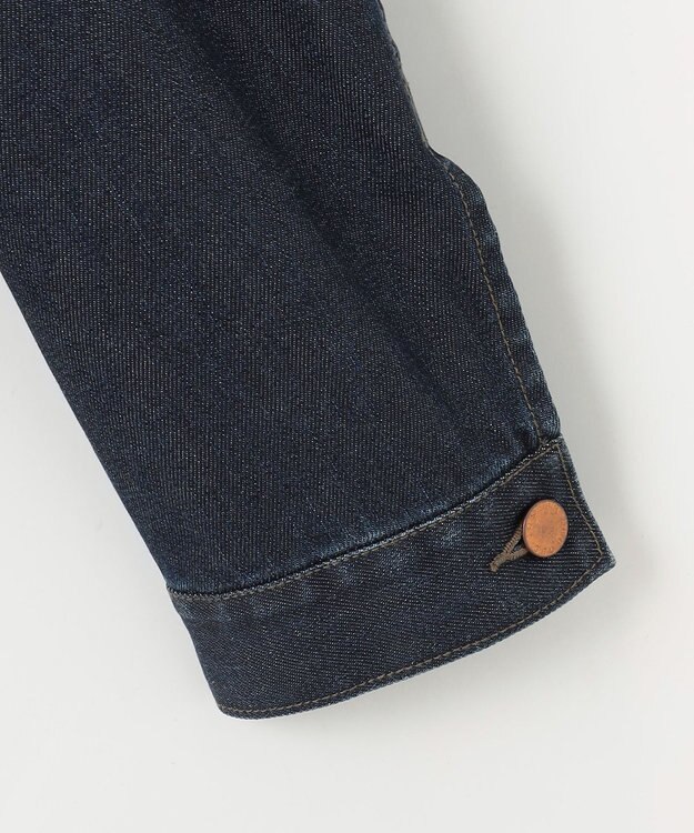 JOSEPH ABBOUD 【軽量/ストレッチ/JAPANファブリック/きれいめ】コーテッドストレッチデニム ジャケット ネイビー系