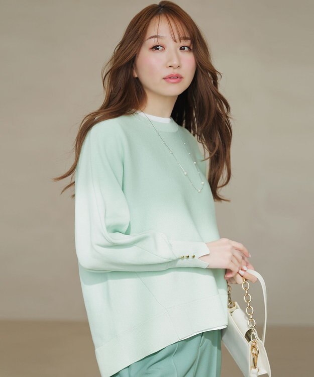 ANY SIS 【花粉リリース】ドルマン ニット ミント