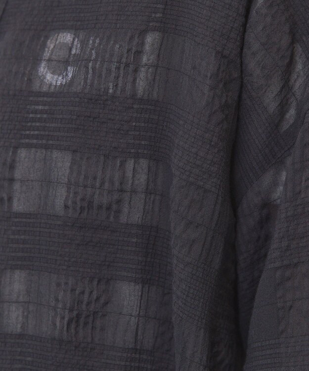 AMERICAN HOLIC シアーチェックショート丈シャツ Black