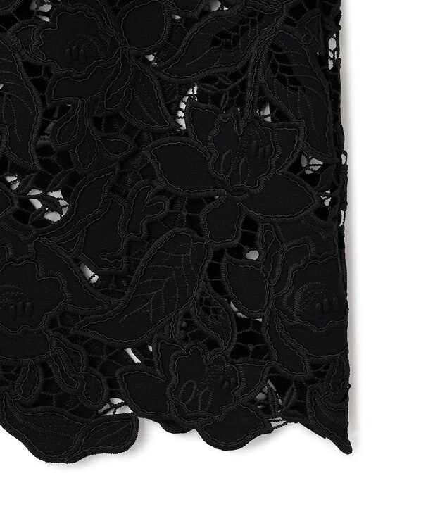 BEIGE， CITRINE / エンブロイダリーレースノースリーブブブラウス Black