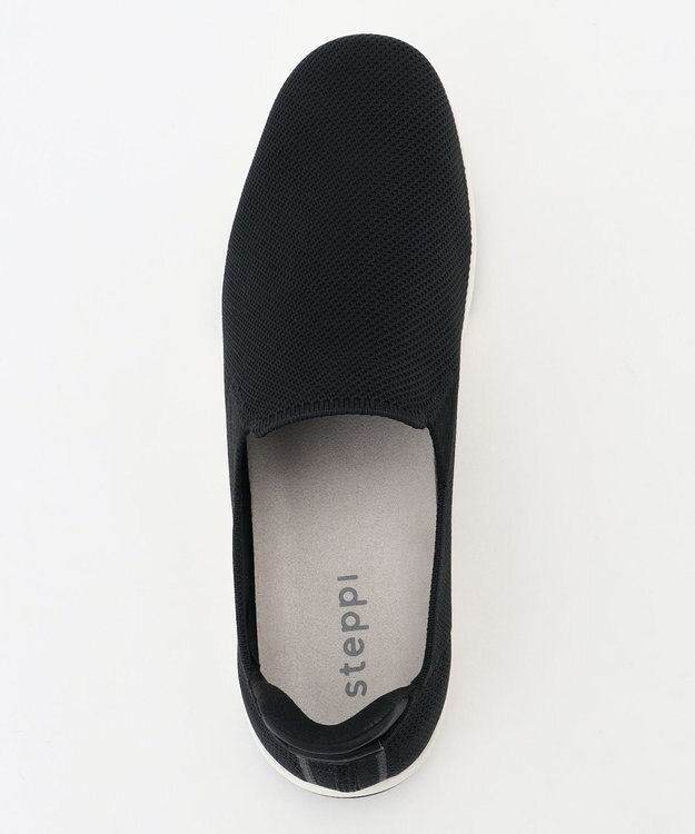 steppi 【撥水/抗菌防臭】多機能ニットシューズ（メンズ向け） ブラック×ホワイト