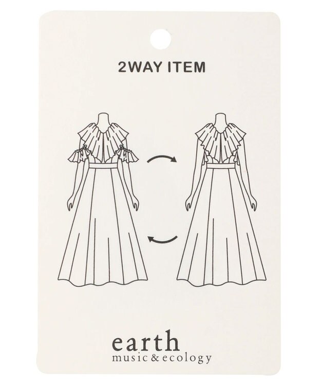 earth music&ecology ２ＷＡＹ　フリルスリーブワンピース Sax