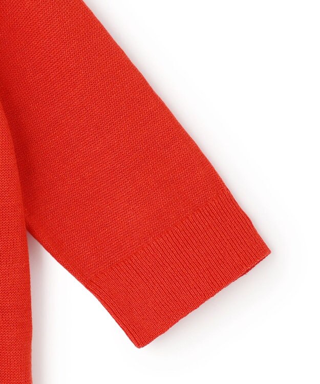 23区 【先行予約】ピュアリネン スキッパー ポロニット レッド系