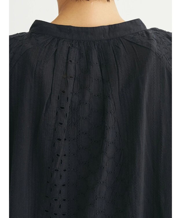 Green Parks Ｉ　パッチワーク刺繍チュニック Black