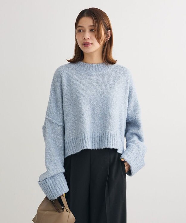 Green Parks ・Ｐｅｔｉｔ　Ｆｌｅｕｒ　ブークレワイドニット Blue