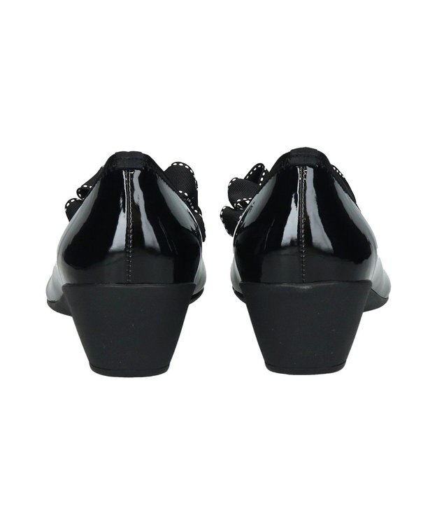 Bridget Birkin ＜3E＞【Bridget Birkin Walk】ステッチリボンウォーキングパンプス ブラックエナメル