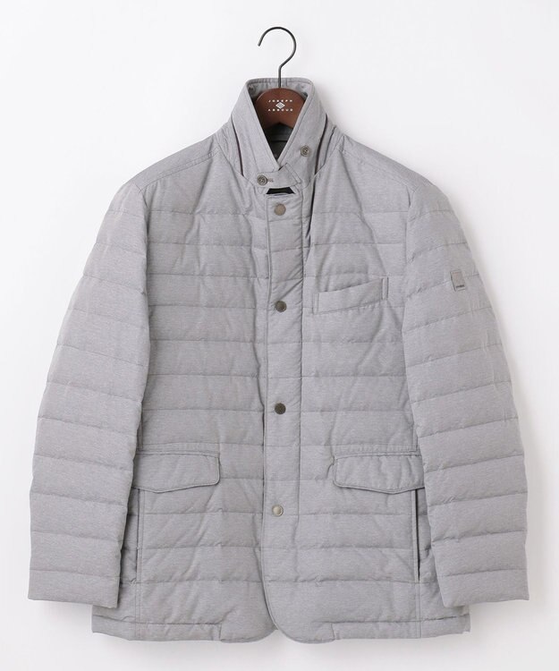 JOSEPH ABBOUD 【軽量/防風/形状記憶】インターレース ダウン ジャケット ライトグレー系