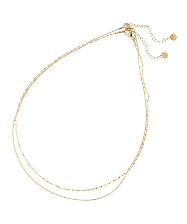 Green Parks ｅｖｅｒｙｗａｌｋ．ステンレス２本セットチェーンネックレス Gold