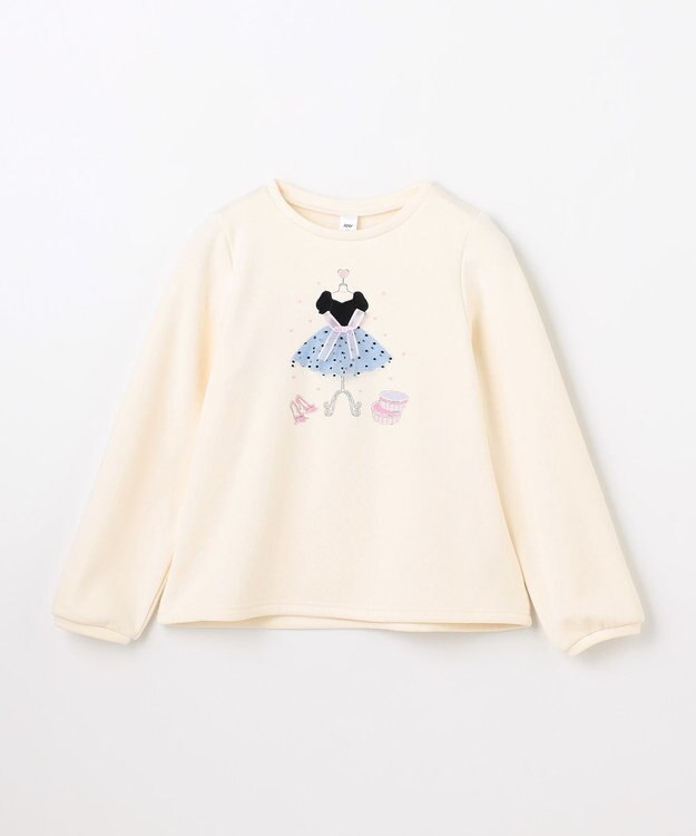 ANY KIDS ドレスモチーフ 裏シャギー トレーナー エクリュ