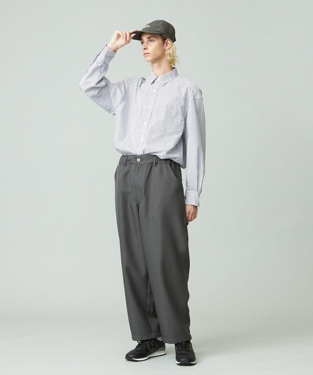 J.PRESS YORK STREET 【UNISEX】タイプライターストライプ シャツ ホワイト系1