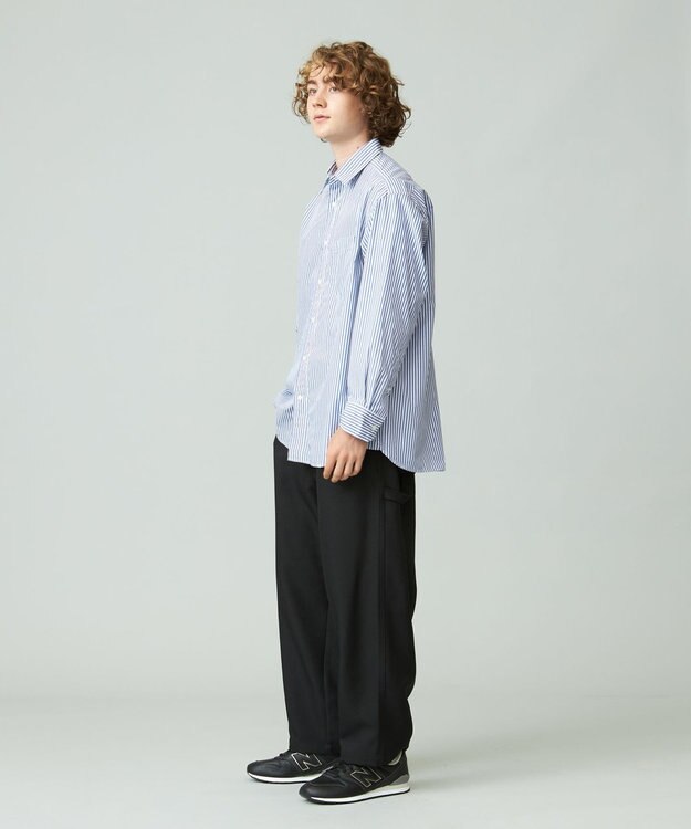 J.PRESS YORK STREET 【UNISEX】タイプライターストライプ シャツ ブルー系1