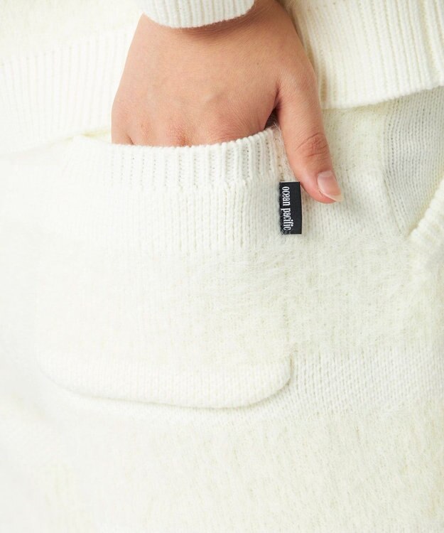 OP／FILA 【ocean pacific】ふんわりハグニットショートパンツ オフホワイト