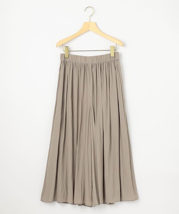 組曲 【秋のNEWカラー追加】ギャザーライトデシン パンツ モカブラウン系