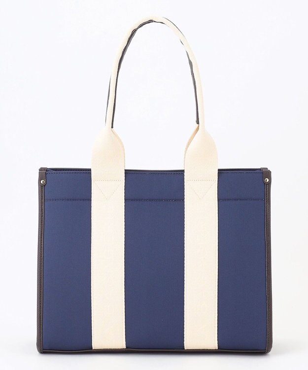 LA BAGAGERIE ロゴテープトートバッグ　Mサイズ ネイビー