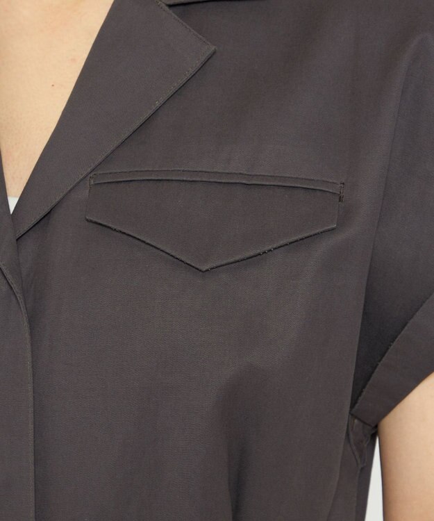 uncrave 【手洗い可】ライト チノ ベルト付き オールインワン（uncrave WHITE） スレート