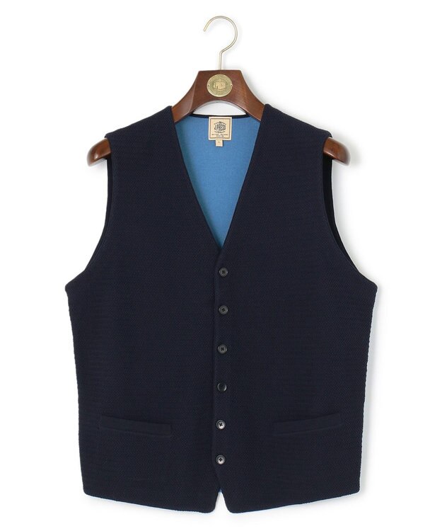 J.PRESS MEN ハイツイストヘリンボン ニットベスト ネイビー系