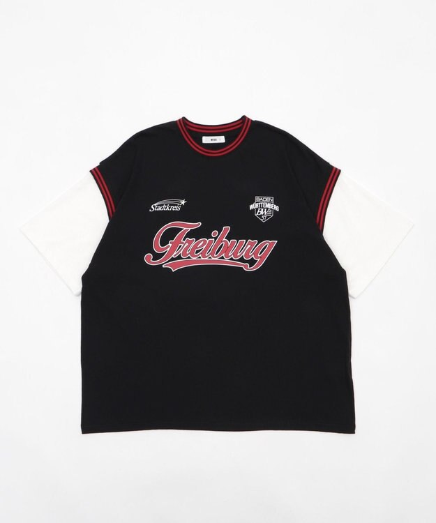 WEGO 【ユニセックス着用ITEM/MLサイズ展開】フェイクタンクグラフィックT（SS） ブラック