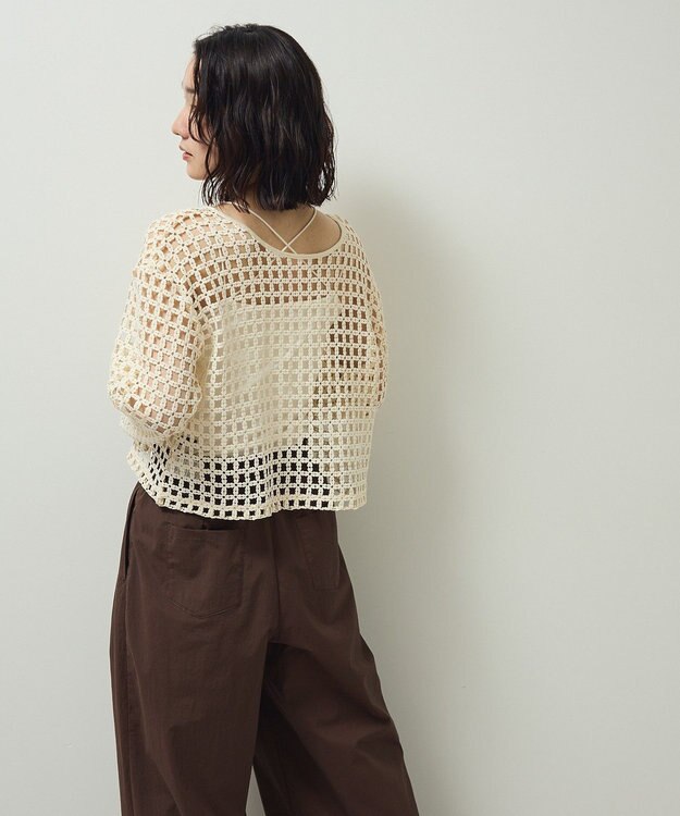 Green Parks ・ＳＵＧＡＲ　ＳＰＯＯＮ　２ｗａｙフラワーメッシュカーデ Ivory