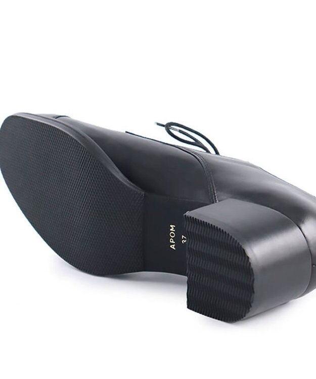 APOM キャップトゥレースアップシューズ 45 ブラック