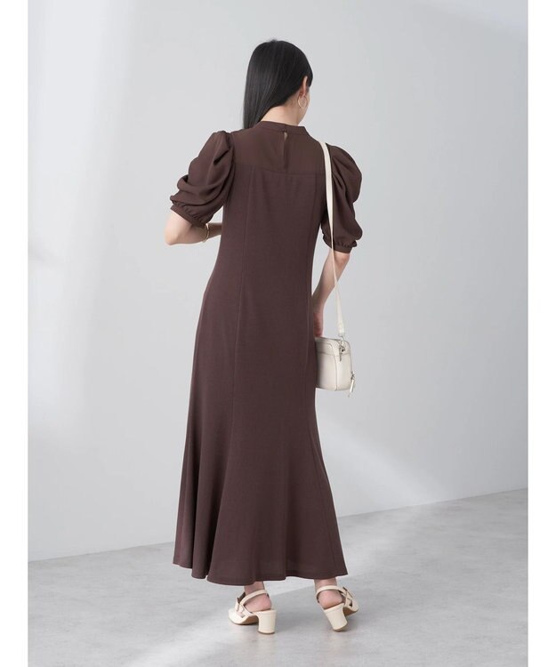 earth music&ecology リブドッキングワンピース Brown